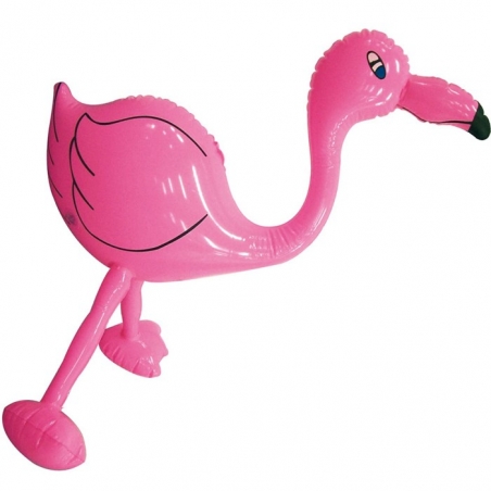 Flamant rose gonflable 60 cm idéal pour compléter une déco tropicale