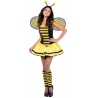 Déguisement d'abeille femme avec robe, serre-tête et paire d'ailes - 9103