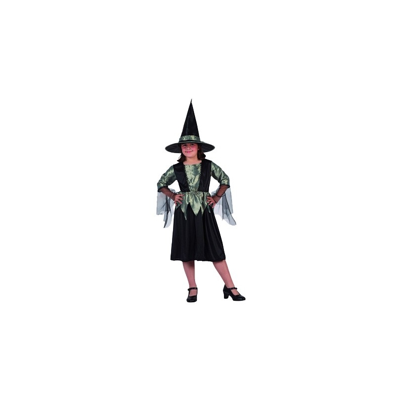 costume petite sorciere verte enfant - Halloween
