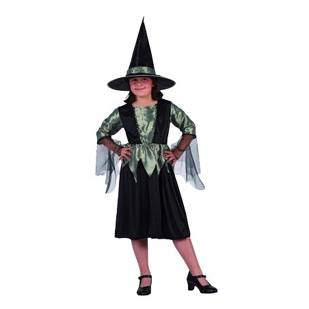 costume petite sorciere verte enfant - Halloween