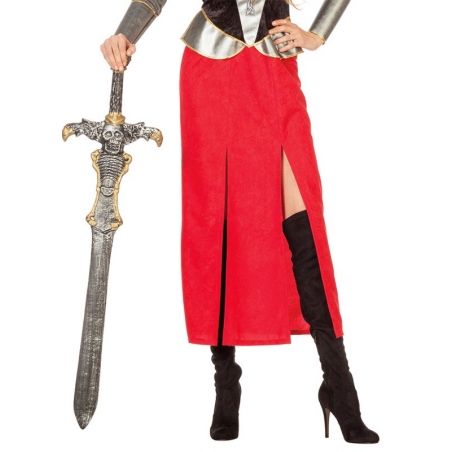 Épée médiévale avec tête de mort idéale pour accessoiriser un costume Viking