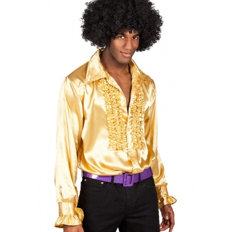 chemise disco dorée pour homme disponible en grande taille - Années 70