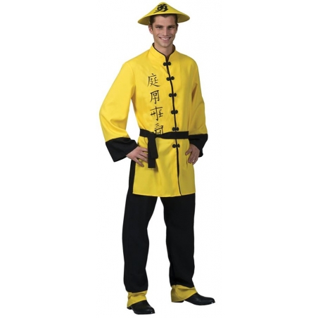 déguisement chinois pour homme jaune et noir