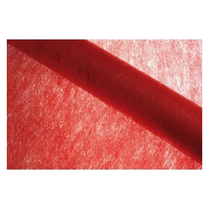 Chemin de table rouge non tissé idéal pour réaliser une déco de table pour Noël, Halloween, un mariage ou la Saint Valentin