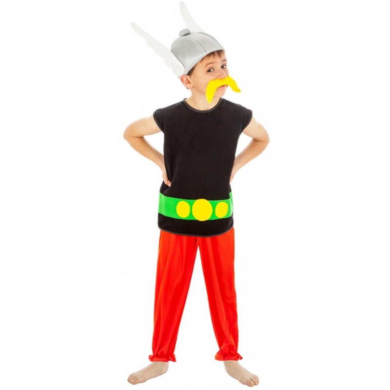 Déguisement Astérix pour garçon sous licence officielle avec casque et moustache