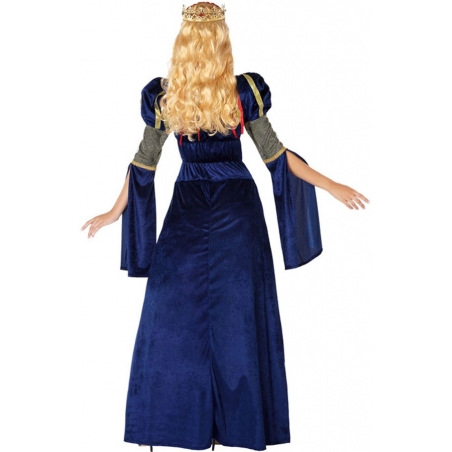 Robe médiévale bleue pour femme également disponible en grandes tailles