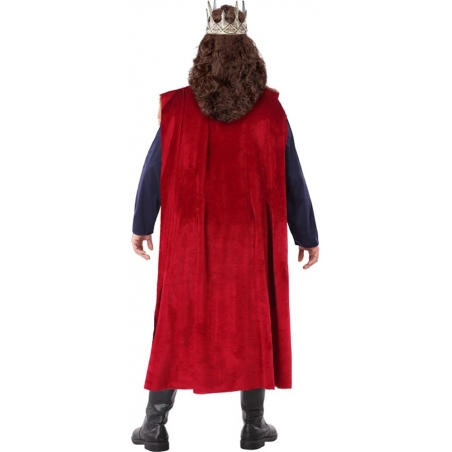 Costume de roi médiéval pour homme avec cape