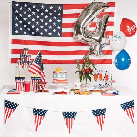 idée déco sur le thème USA avec mise en scène des ballons