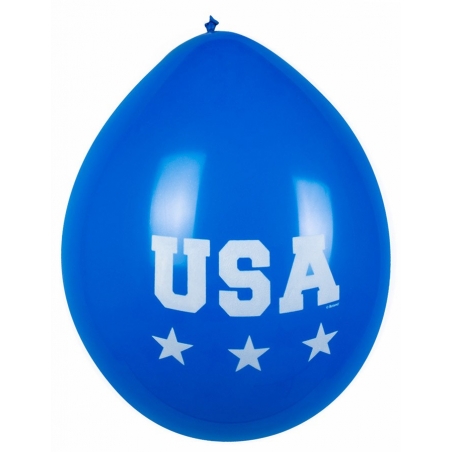 Ballon USA bleu en latex