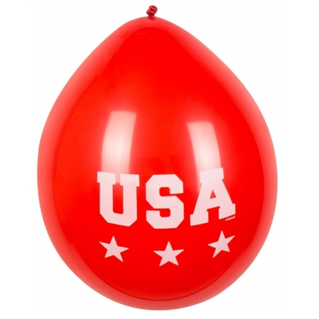 Ballon USA couleur rouge en latex