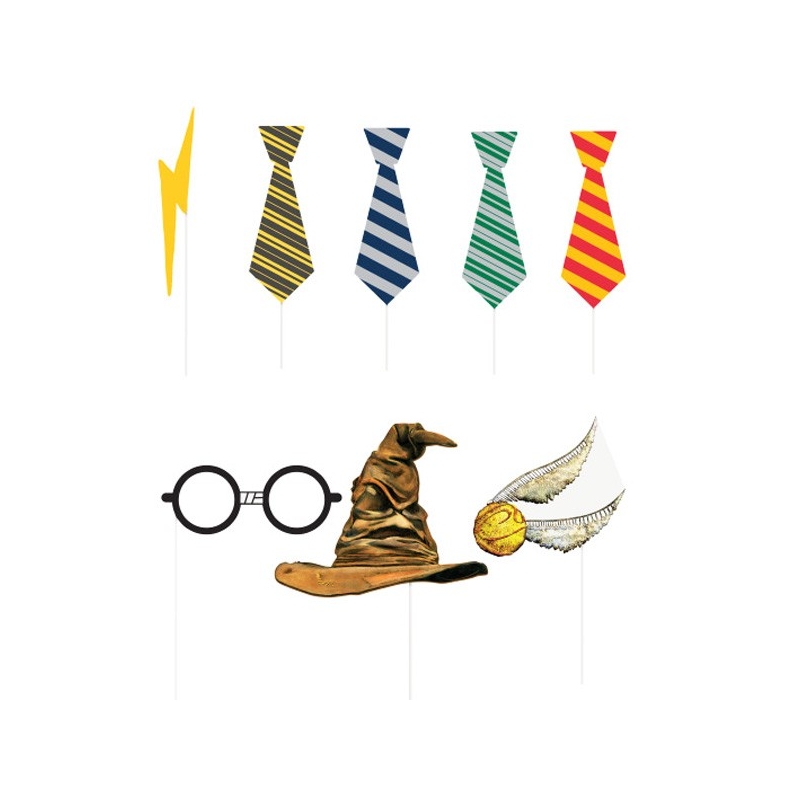 Kit Photobooth Harry Potter, 8 accessoires pour faire des photos avec vos invités