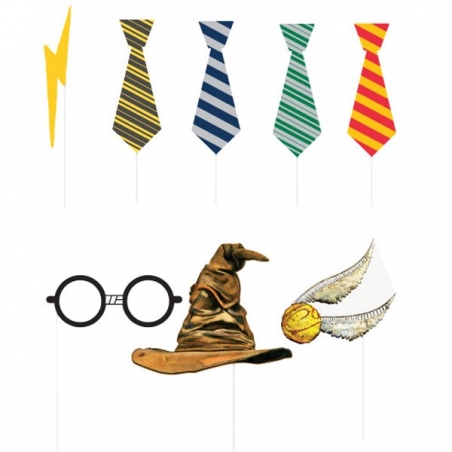 Kit Photobooth Harry Potter, 8 accessoires pour faire des photos avec vos invités