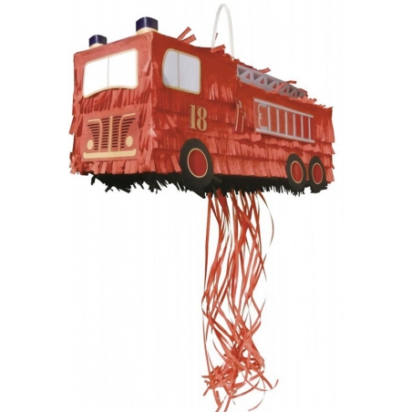 Pinata camion de pompier idéale pour animer la fête d'anniversaire de votre enfant