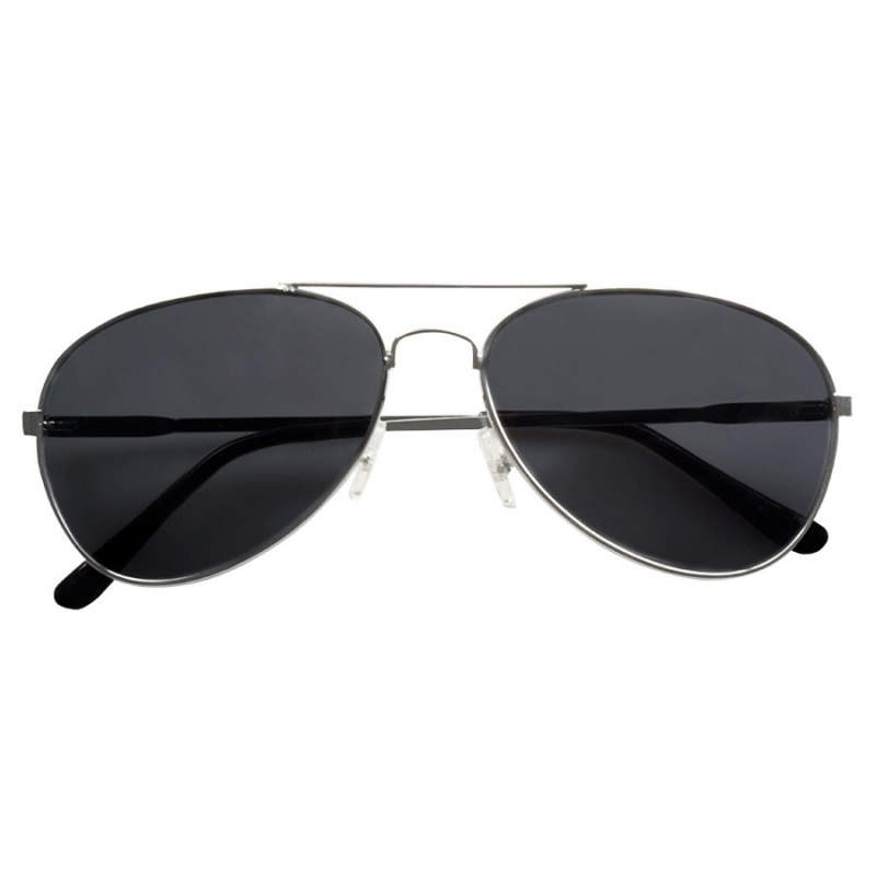 Lunettes noires idéales pour accessoiriser votre déguisement de pilote ou de capitaine de la marine
