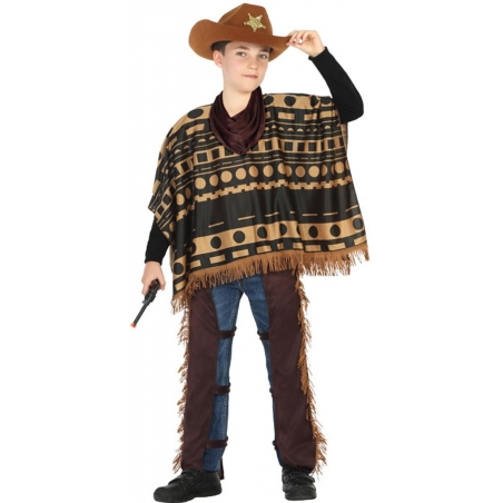 Déguisement cowboy enfant avec poncho