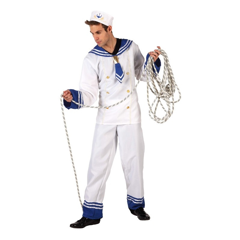 Déguisement marin blanc adulte