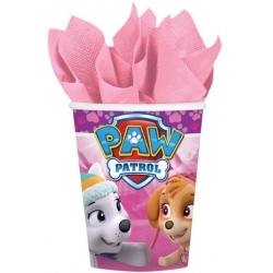 8 Gobelets Pat Patrouille rose de 250 ml - Décoration de table anniversaire