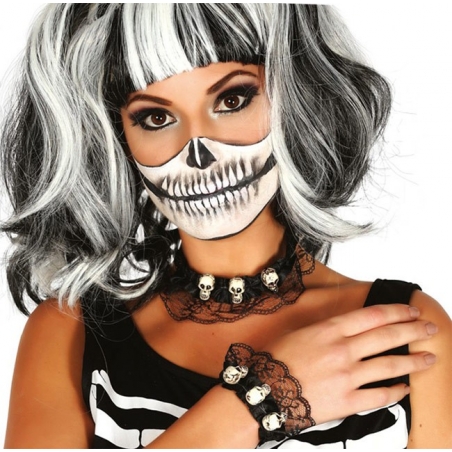 Bracelet et collier squelette, un kit idéal pour accessoiriser votre costume gothique pour Halloween
