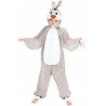 Déguisement de lapin gris enfant, combinaison à capuche Déguisement de lapin gris enfant, combinaison à capuche