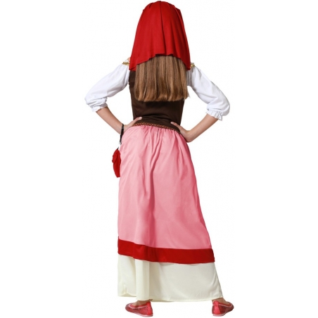costume aubergiste médiévale pour fille de 5 à 12 ans