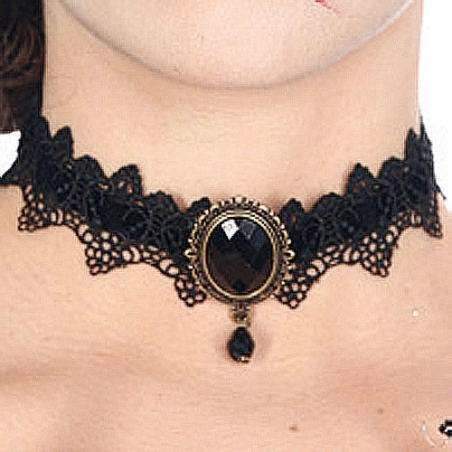 Ras de cou gothique dentelle noire Ras de cou gothique dentelle noire
