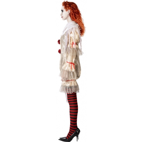 Déguisement halloween pour femme, robe de clown tueuse 