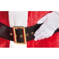 Ceinture de père noël luxe avec boucle en metal - accessoire costume Père-Noël