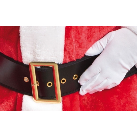 Ceinture de père noël luxe avec boucle en metal - accessoire costume Père-Noël