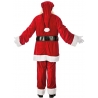Costume de Père Noël avec bonnet et ceinture pour homme vue de dos Costume de Père Noël avec bonnet et ceinture pour homme vue de dos