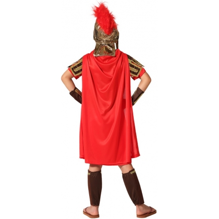 costume romain pour enfant : déguisement de centurion avec casque en matière souple