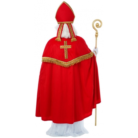 Costume de Saint Nicolas pour adulte avec cape et mitre