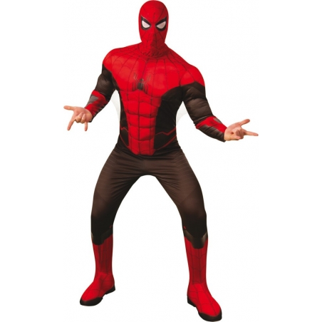 Déguisement Spiderman rouge et noir pour homme, sous licence officielle - No Way Home Déguisement Spiderman rouge et noir pour homme, sous licence officielle - No Way Home