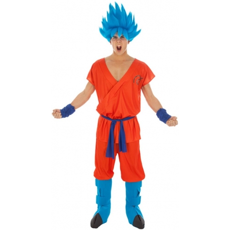 Cosplay Son Goku bleu pour homme Dragon Ball Super sous licence officielle - Manga Cosplay Son Goku bleu pour homme Dragon Ball Super sous licence officielle - Manga