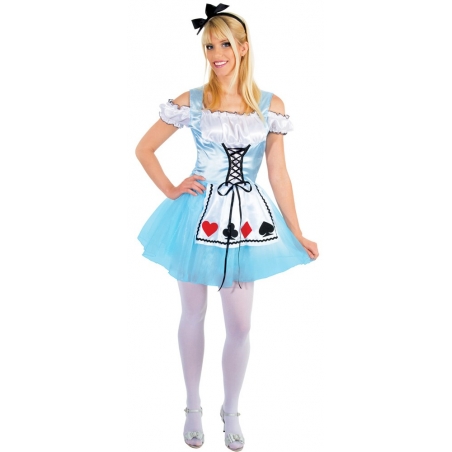 déguisement Alice au pays des merveilles pour femme avec robe et serre-tête