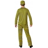 Prisonnier noir et jaune déguisement pour adulte disponible en taille XXL pour hommes et femmes Prisonnier noir et jaune déguisement pour adulte disponible en taille XXL pour hommes et femmes