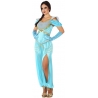 Déguisement princesse Jasmine pour femme, robe orientale bleue Déguisement princesse Jasmine pour femme, robe orientale bleue