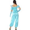 Robe princesse Jasmine, déguisement de princesse orientale bleue pour femme Robe princesse Jasmine, déguisement de princesse orientale bleue pour femme