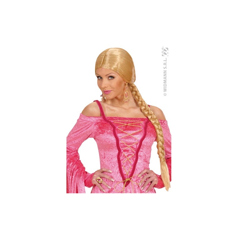 Perruque blonde avec tresse 