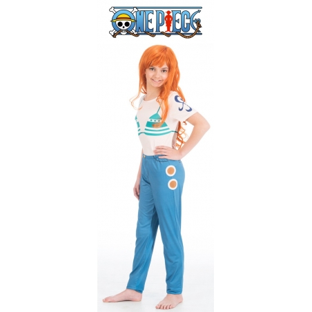 Déguisement Nami One Piece pour fille avec haut et pantalon - Licence officielle One Piece  
