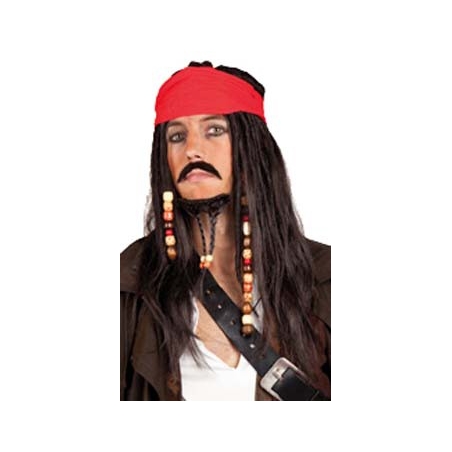 Perruque pirate des caraibes