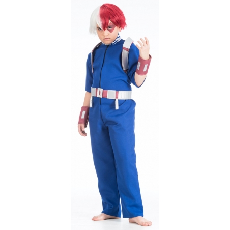 déguisement de Shoto pour garçon, héro du manga My Hero Academia avec combinaison, ceinture et manchettes