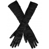 Paire de longs gants noirs plissés, un accessoire idéal pour compléter votre déguisement ou pour halloween Paire de longs gants noirs plissés, un accessoire idéal pour compléter votre déguisement ou pour halloween