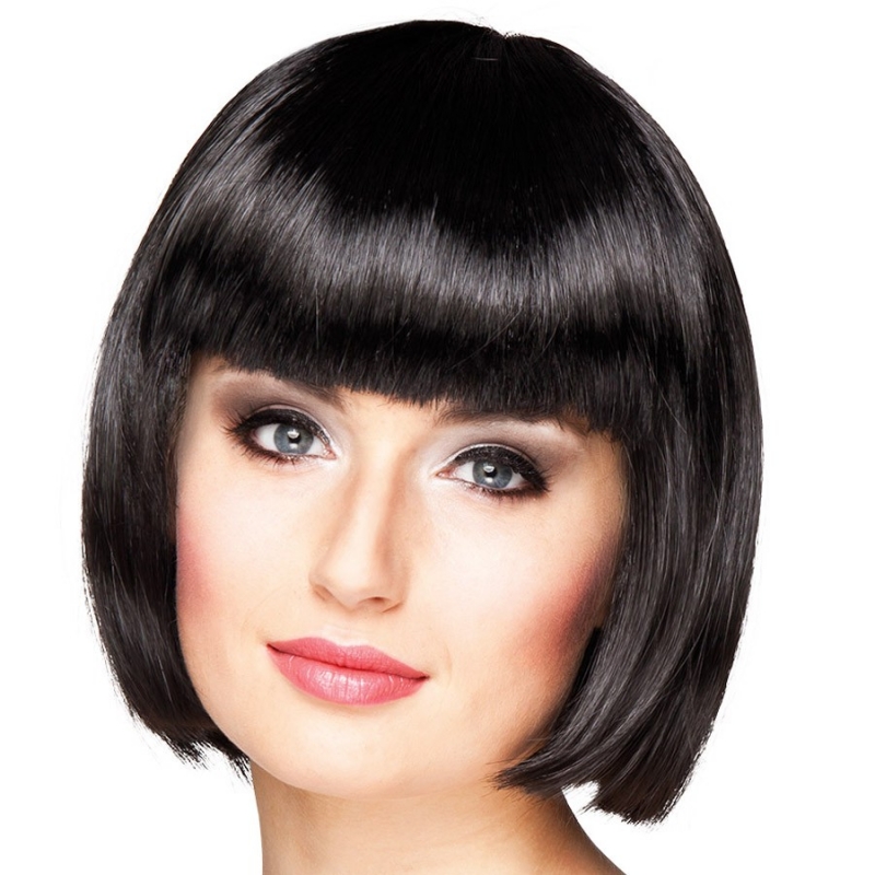 Perruque Courte Bob Avec Frange (28cm) + Lunettes & Bonnets - Style Rock/punk | Pour Déguisement, Carnaval, Fête, Halloween