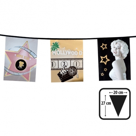 Guirlande décoration thème cinéma, longueur 6 mètres Guirlande décoration thème cinéma, longueur 6 mètres