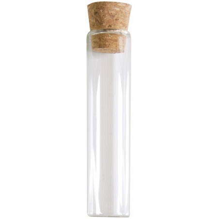 Tube à essai en verre transparent avec bouchon en liège idéal pour fêter un mariage, un baptême, une communion