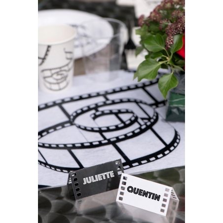 Déco thème cinéma - marque place pellicule cinéma et photo, couleur noir ou blanc Déco thème cinéma - marque place pellicule cinéma et photo, couleur noir ou blanc