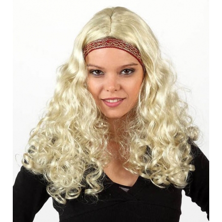 Perruque hippie blonde pour femme