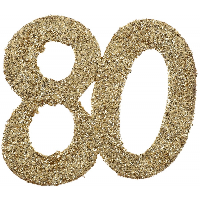 confettis âges 80 ans pailleté or