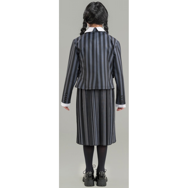 Robe Mercredi Addams pour fille, uniforme Nevermore Academy - Déguisement famille Addams