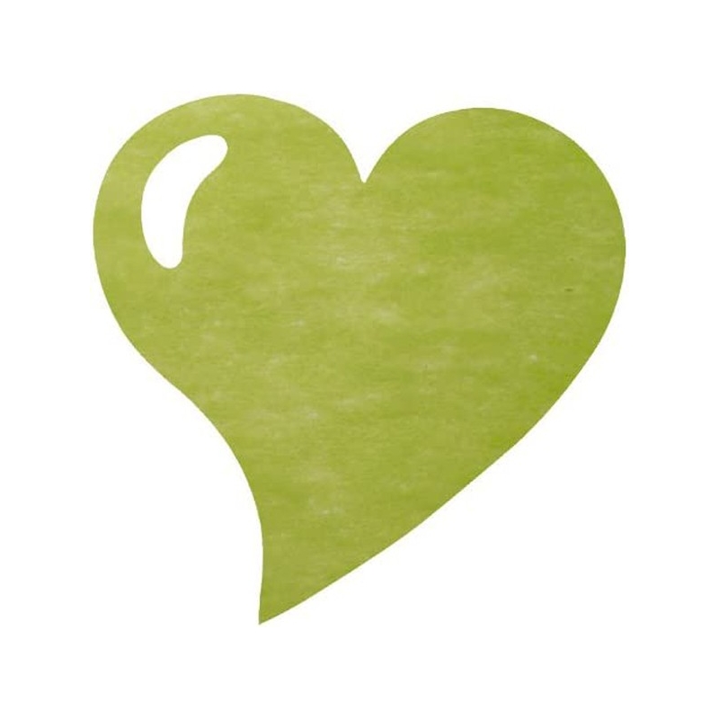 set de table cœur vert - décoration mariage et saint Valentin